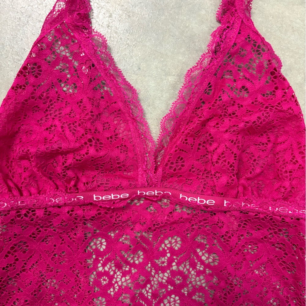 Bebe Pink Lace Chemise - Picture 2 of 3